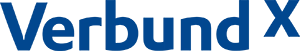 Logo of VERBUND X in blue text on a transparent background. It displays the company name "Verbund X" in a modern, easily readable font.